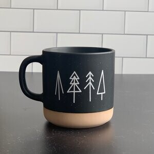 Mug - Ceramic Black W/trees