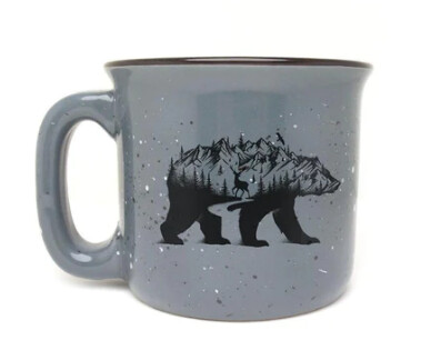 Mug - Heavy Duty Ceramic bear into forest