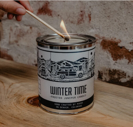Candle - Metal Half Pint - Wintertime