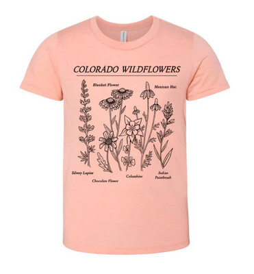 Tee Shirt - Kids - CO Wildflowers - Pink