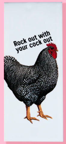 Tea Towel - Rock Out With Your Cock Out