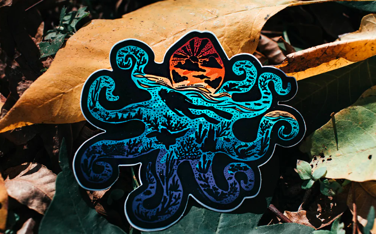 Die Cut Vinyl Sticker - Octopus