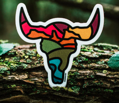 Die Cut Vinyl Sticker - Southwest Skull