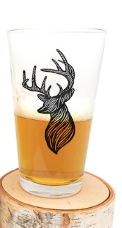 Glassware - Pint deer head