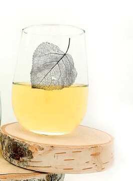 Glassware - Wine aspen leaf