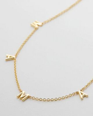 Necklace - Mama Letters Solid