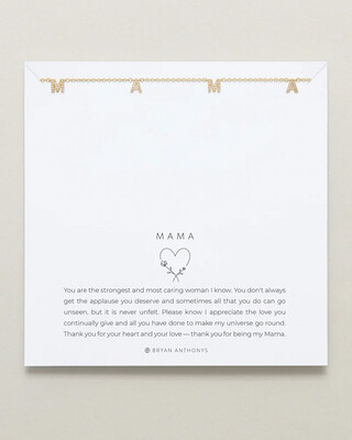 Necklace - Mama Letters Crystals
