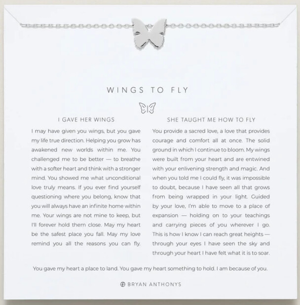 Necklace - Wings To Fly Single Gold