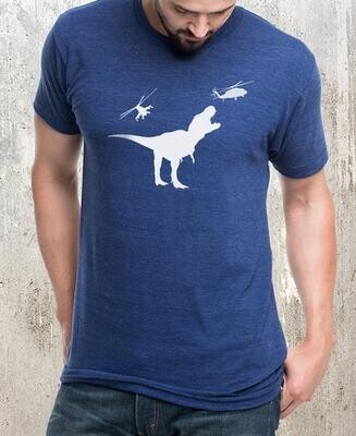 Tshirt Men- T Rex And Helicopter