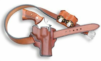 Double Action Leather Holsters Complete System w/Speed Loader