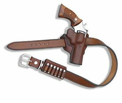 Double Action Leather Holsters Complete System (OWB)With Ammo Carrier