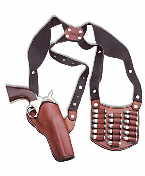 Leather Single Action Shoulder Holster with Bullet Plate