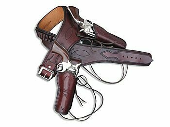 Hollywood Western Classic Series Holster Double Buscadero Holster with Gunfighter Stitch