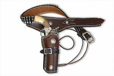 Hollywood Western Classic Series Holster w/Double White Stitch and Conchos