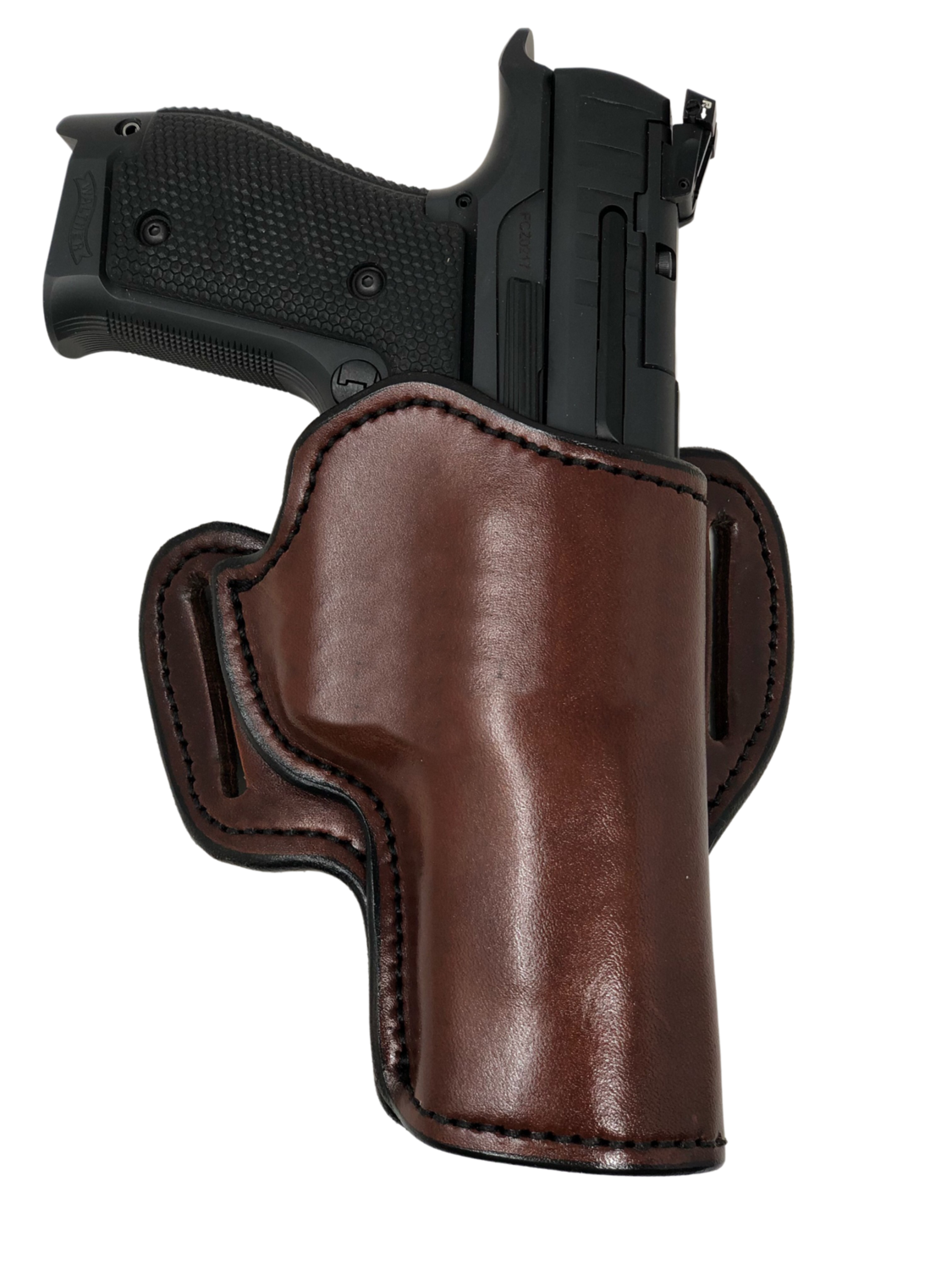 The Walther Q4 Steel Frame and the Q5 Steel Frame models. Semi-Automatic Leather Holster(OWB) Extreme -High Rise