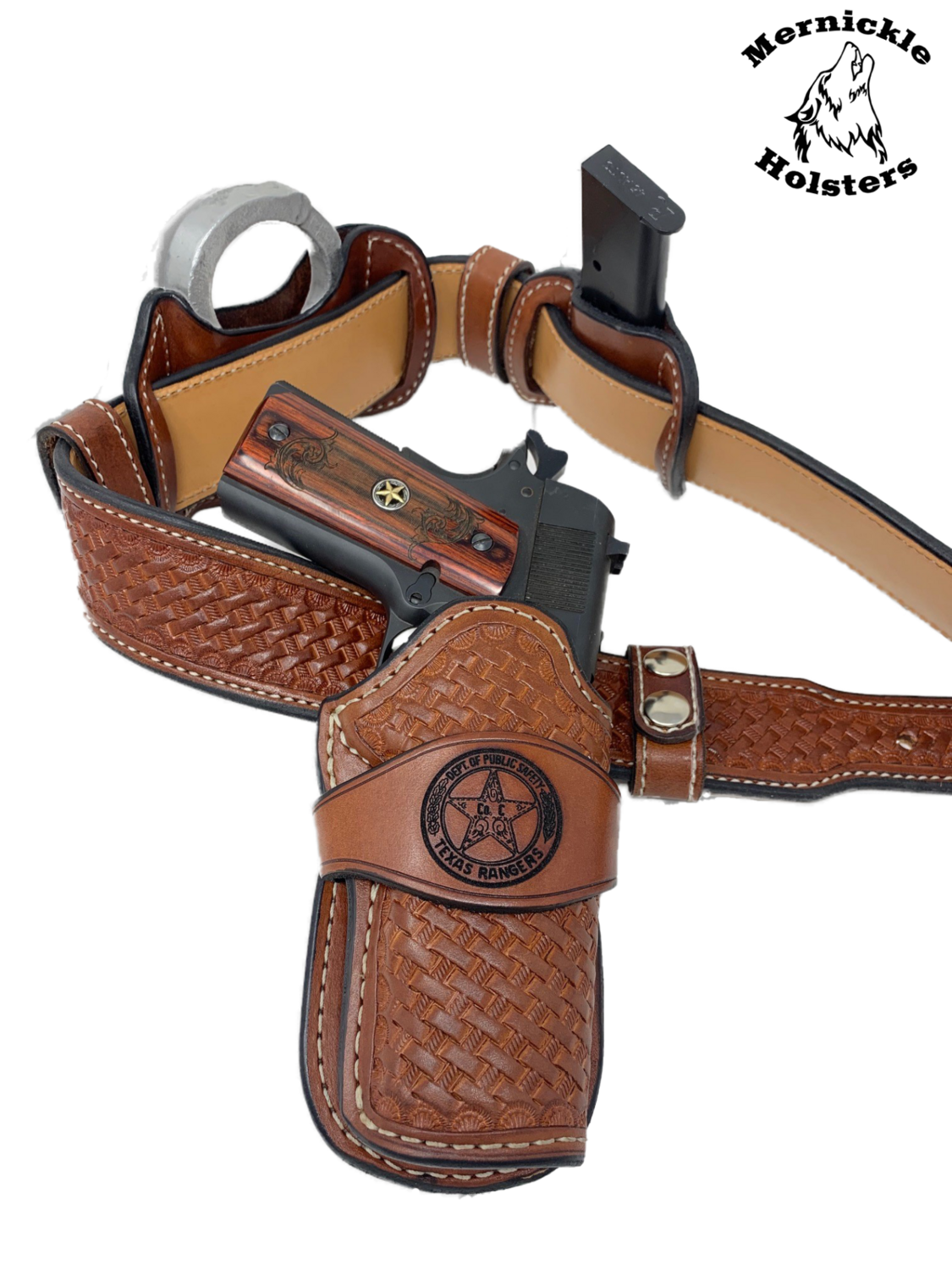 Officaial Thin Blue Line Holsters Semi-Automatic Leather Holster