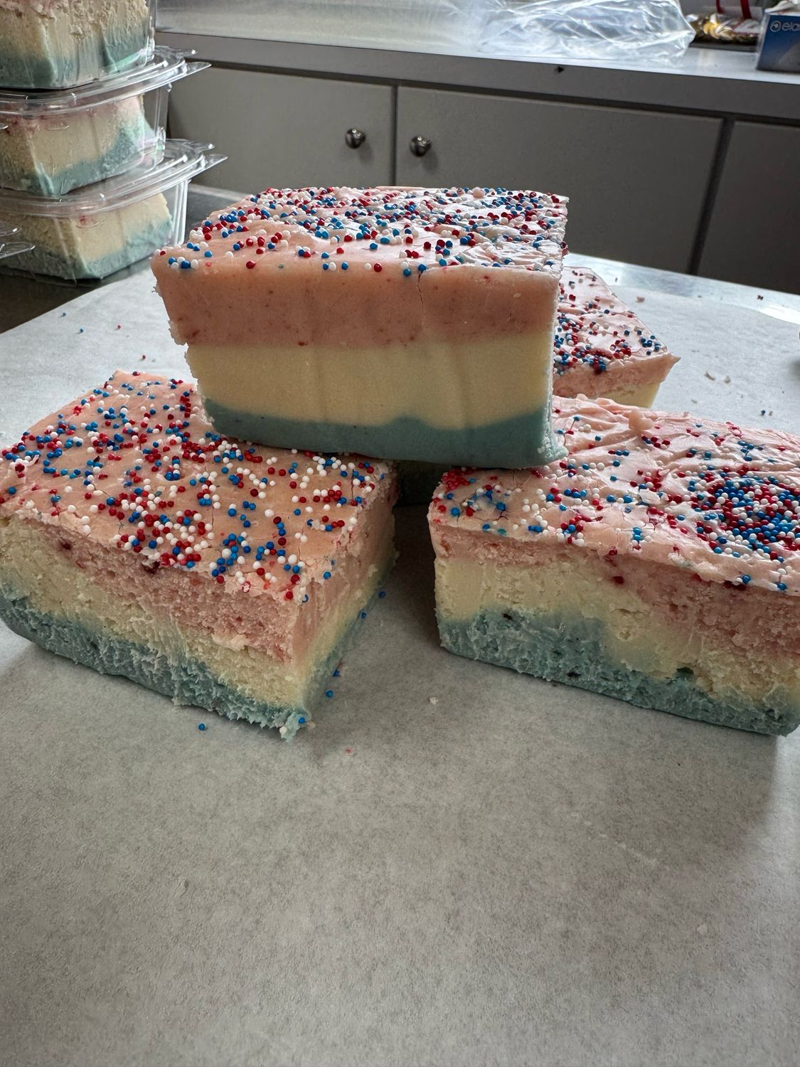 Patriotic Berry Fudge