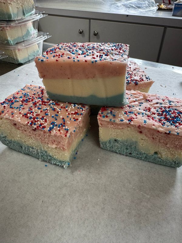 Patriotic Berry Fudge