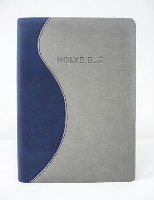 King James Version (KJV) Duo Blue/Charcoal PU Cover King James Version (KJV) Duo Blue/Charcoal PU Cover