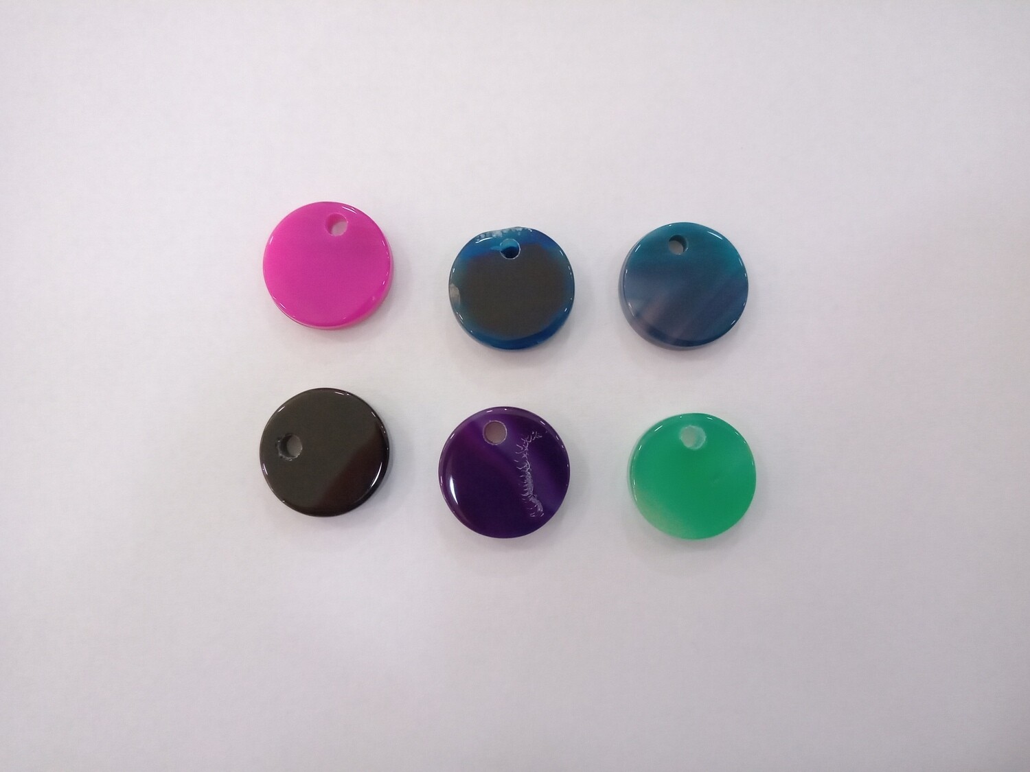 Ágata perforadas para dije 17 mm