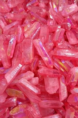 Cuarzo Aqua aura rosa por 50grs