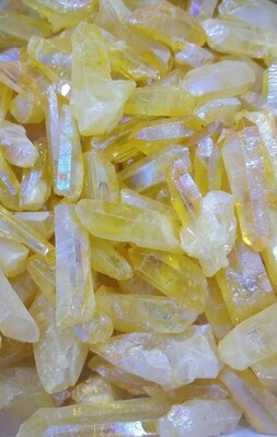 Cuarzo Aqua aura amarillo por 50grs