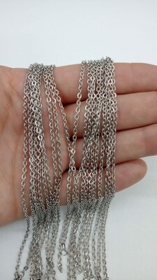 pack cadena acero quirúrgico x 10u finas (45cm)