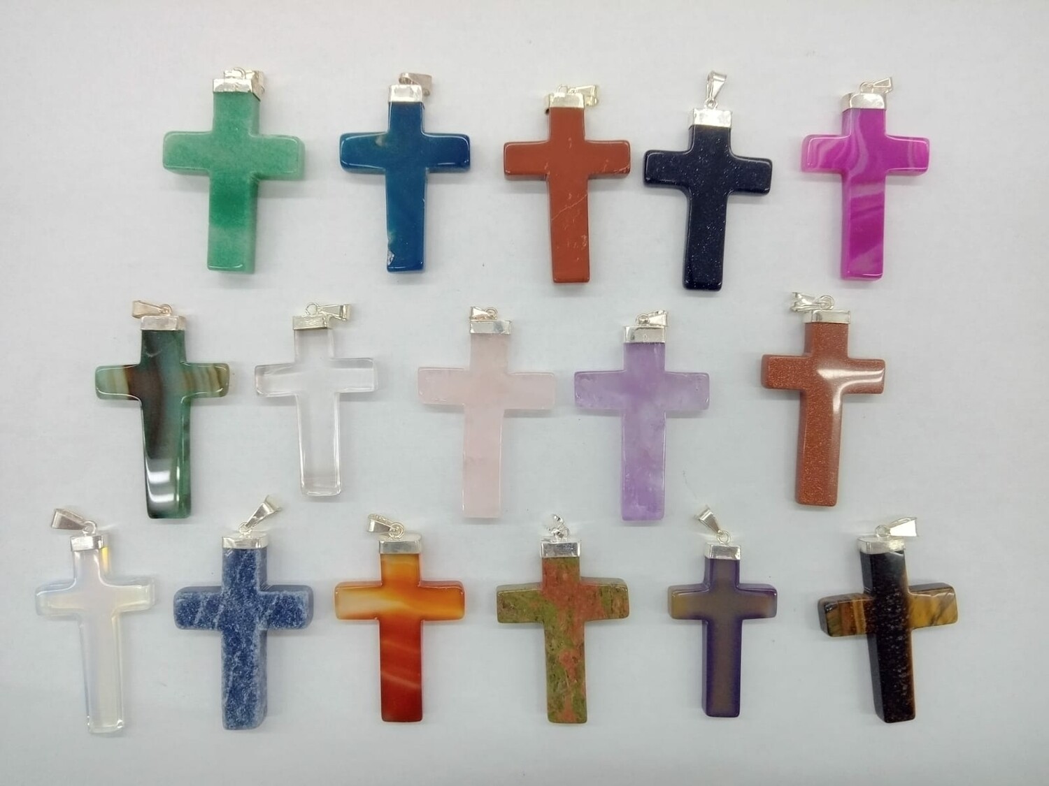 cruces grandes con baño de plata
