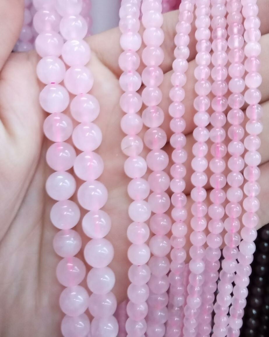 340 Perline Di Quarzo Rosa Naturali TOAOB - Diametro 4mm, Foro 0.8mm, Per Bracciali, Collane E DIY, Colore Vivace E Lucido - Foto 12