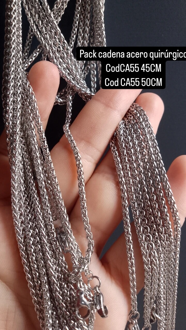 Pack cadena acero quirúrgico cod CA55