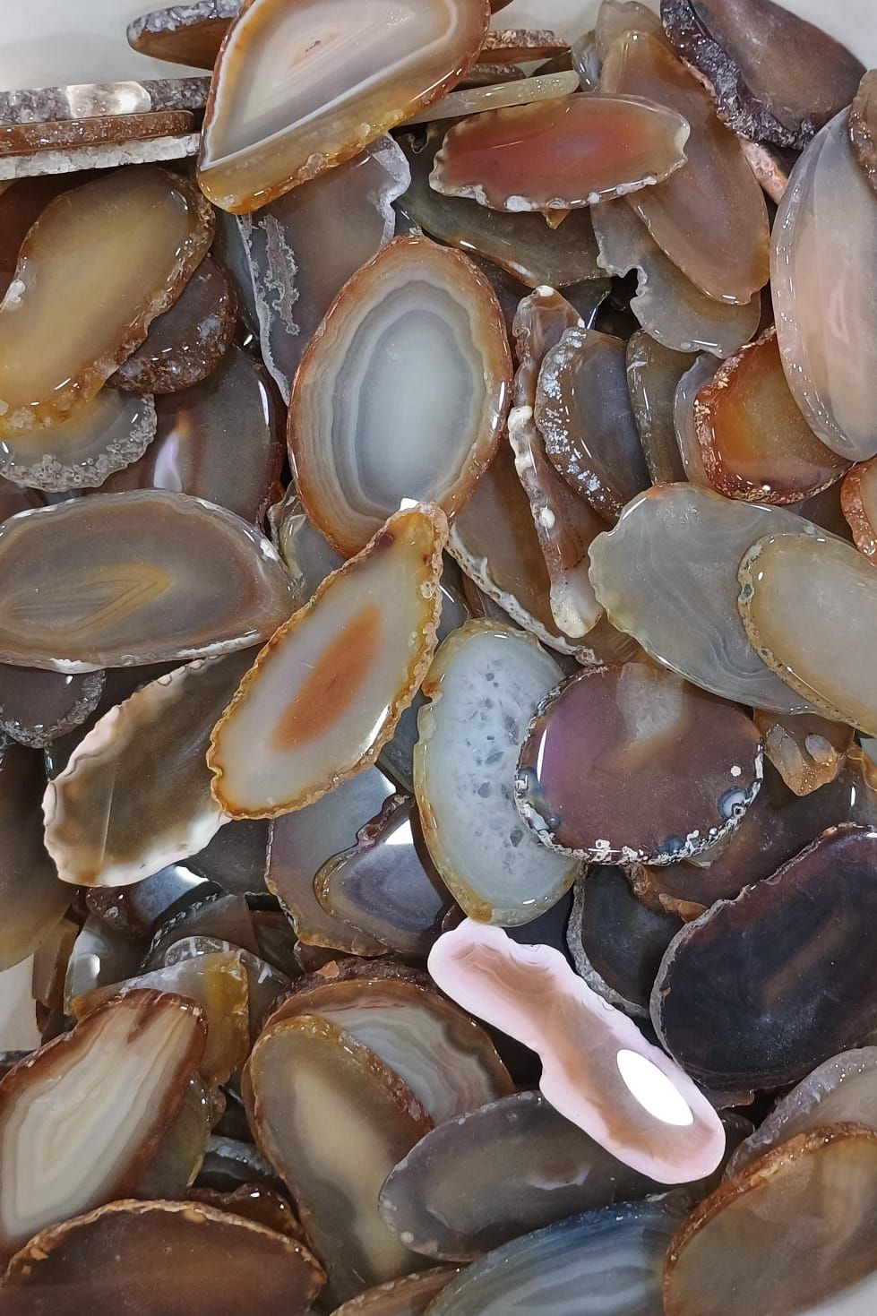Lajas de agatas sueltas