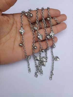 Pulseras de acero quirúrgico con dijes colgantes acero
