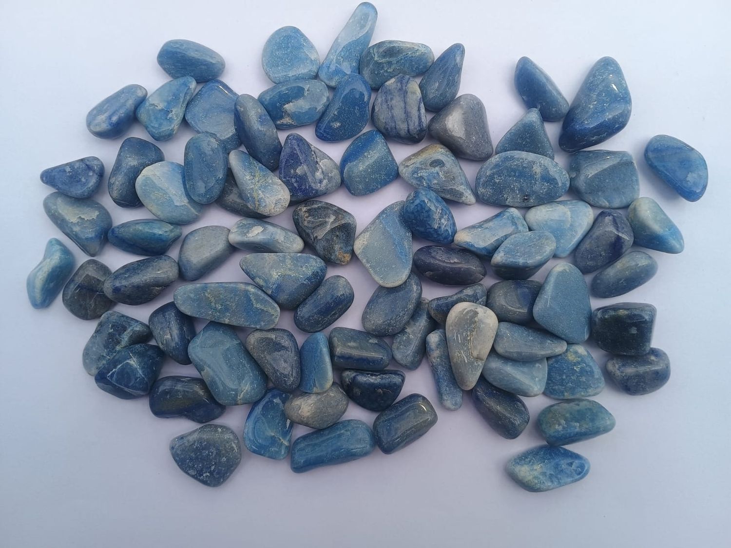 Cuarzo azul rolado I por 100grs