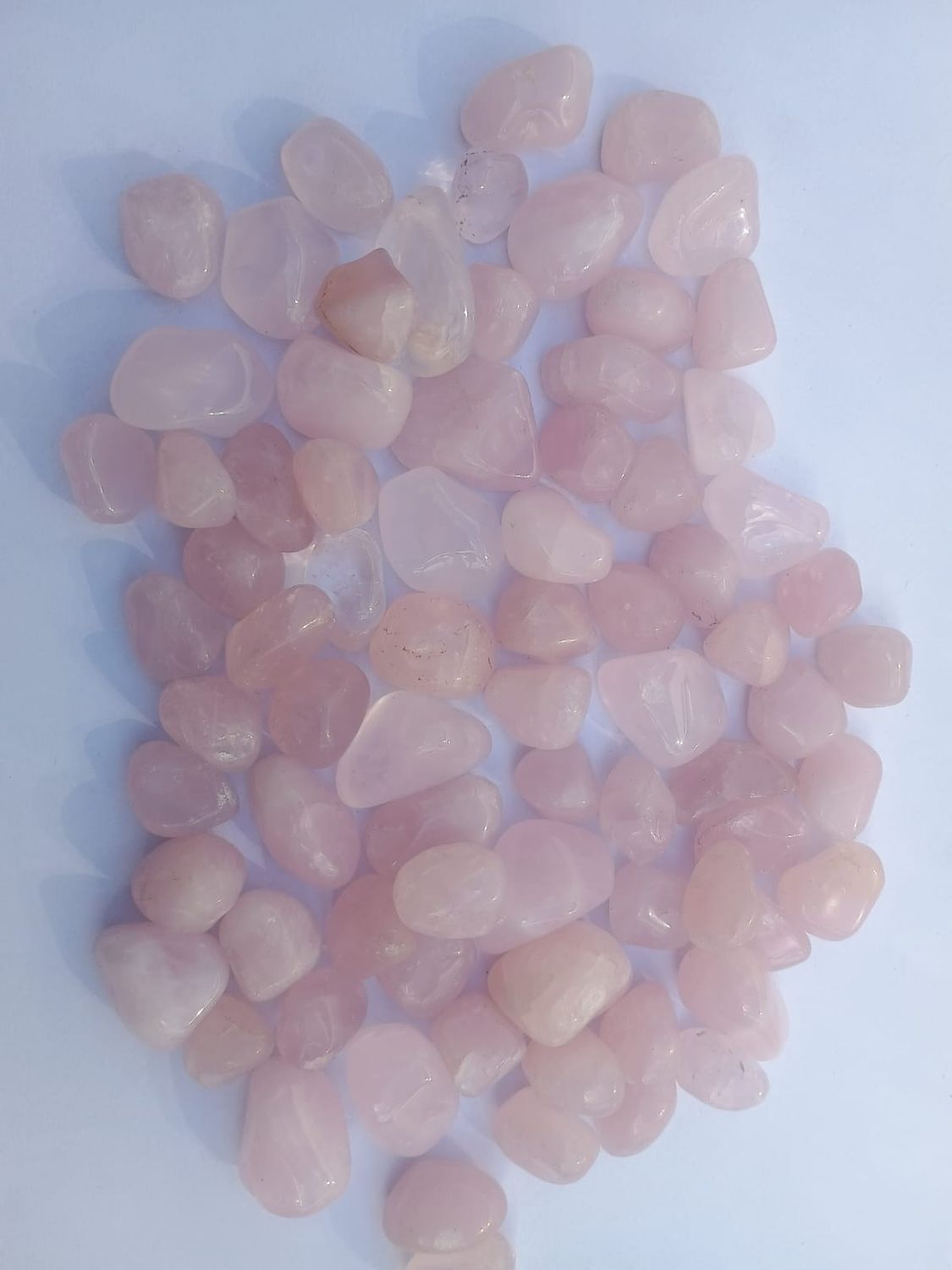 Cuarzo rosa rolada b por 100grs