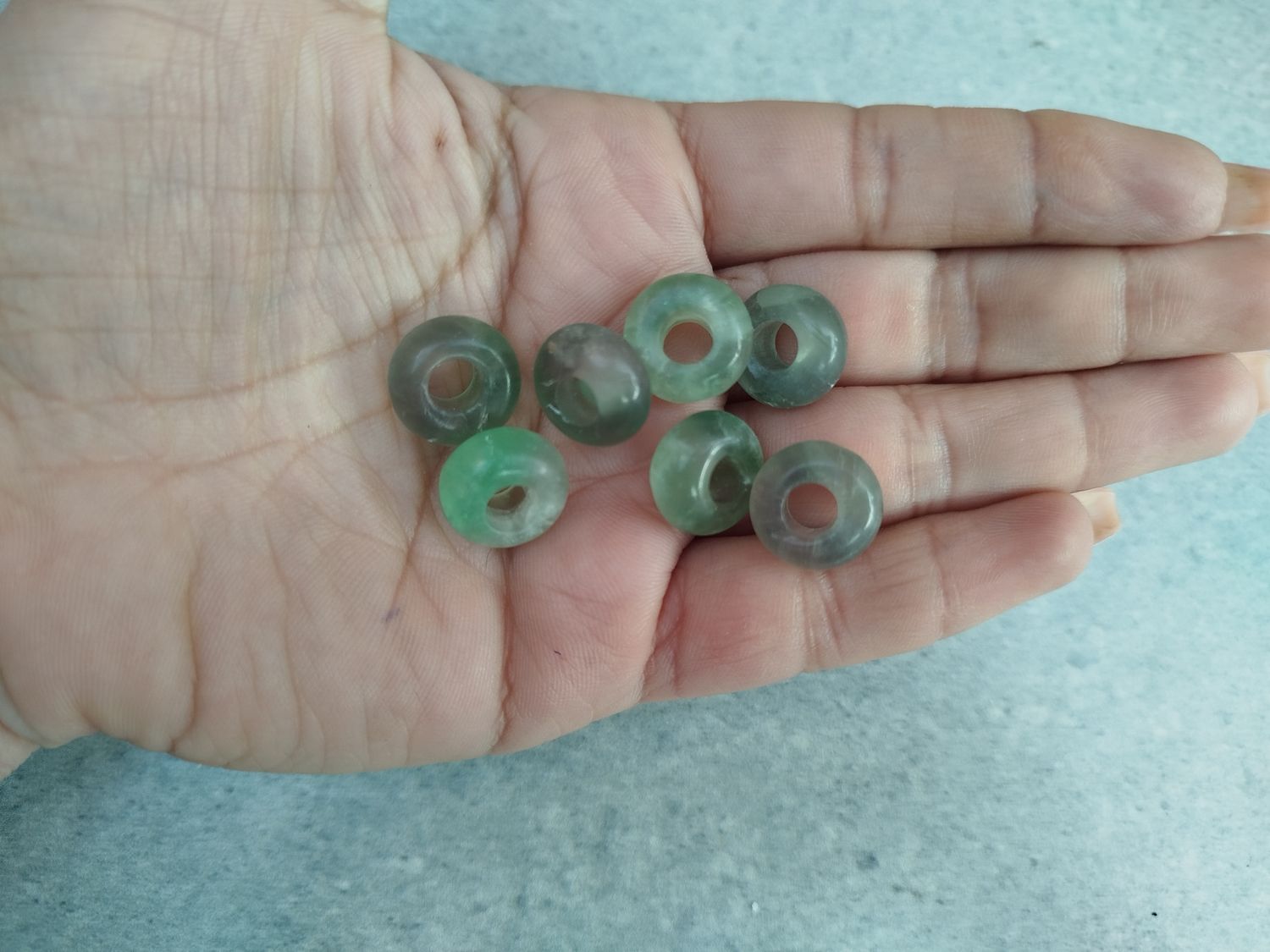 Donitas 14mm fluorita verde