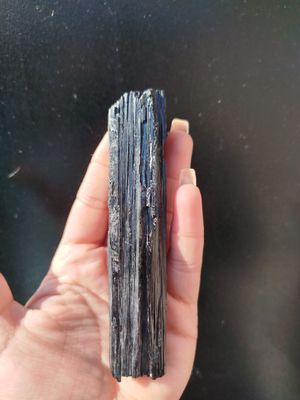 Vara turmalina negra (135g) 12cm x 2,5cm