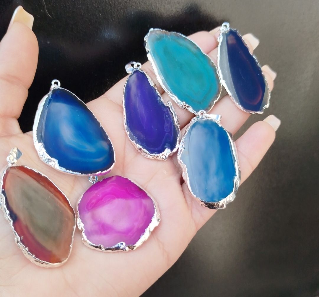 Chapas de ágatas con baño chicas
