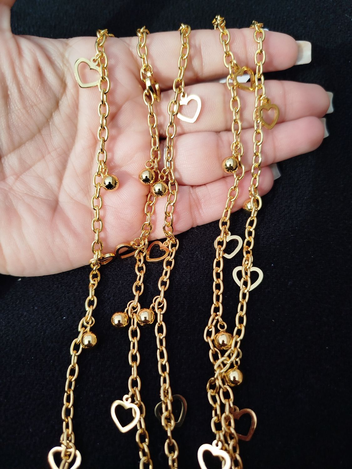 Pulseras acero dorado