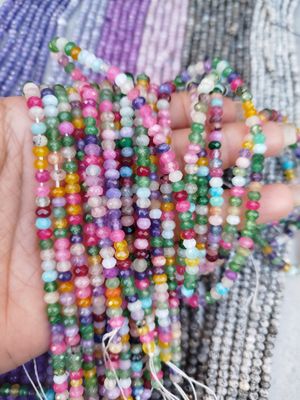 Tiras Donitas Facetadas mix 4mm