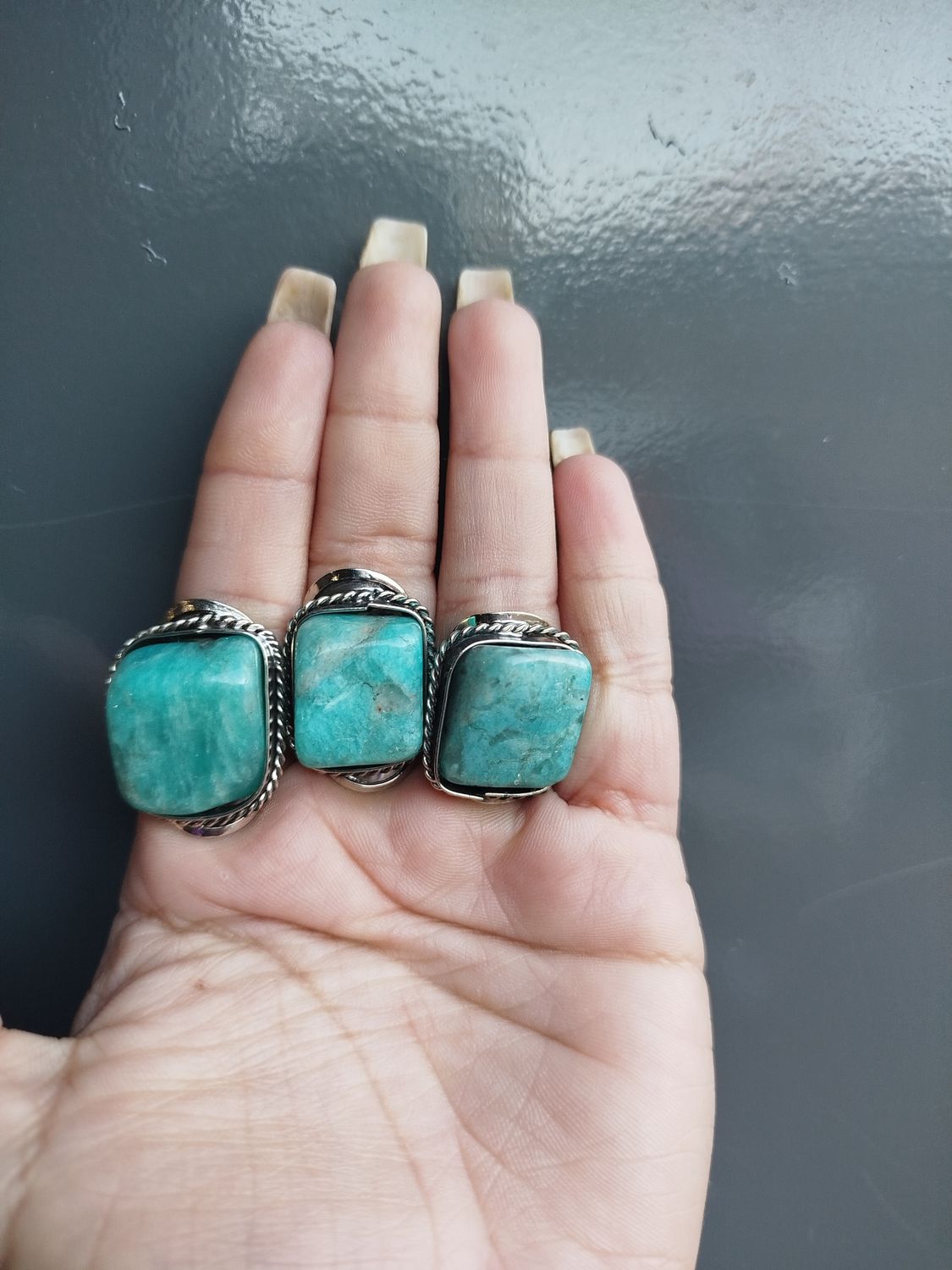 Anillos de alpaca regulables grandes