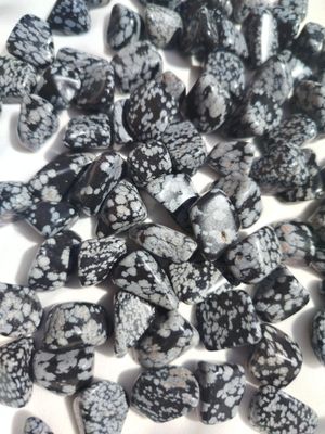 obsidiana nevada rolada por 100grs