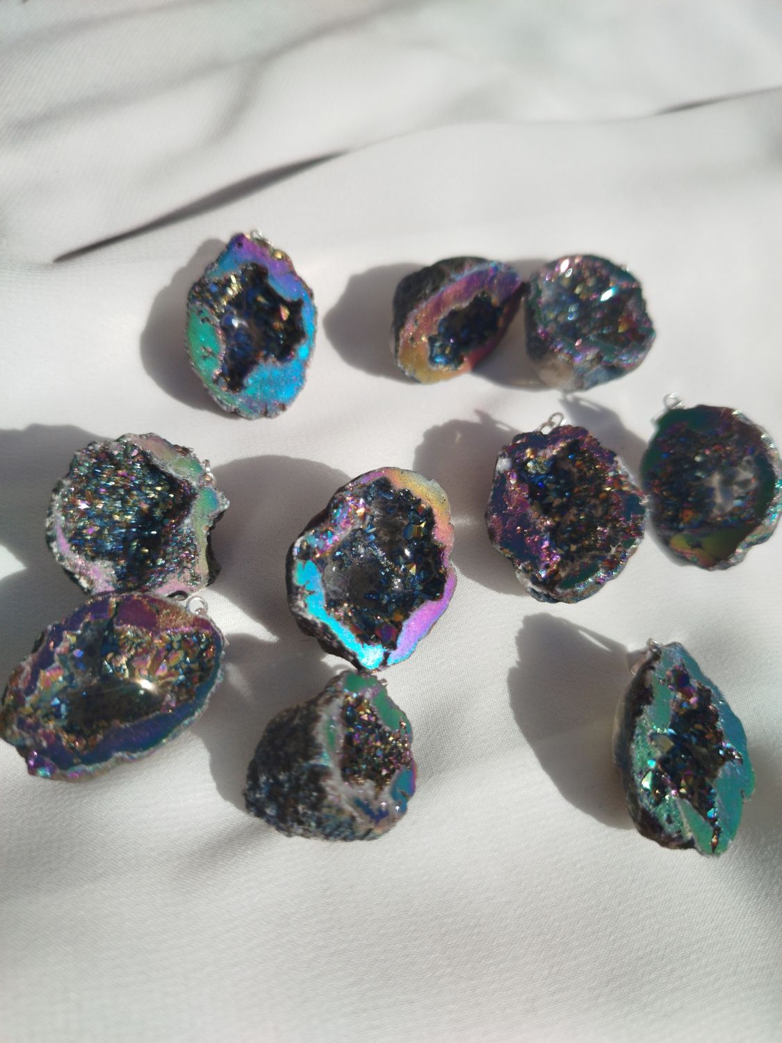 Dijes Geodas aura con pino