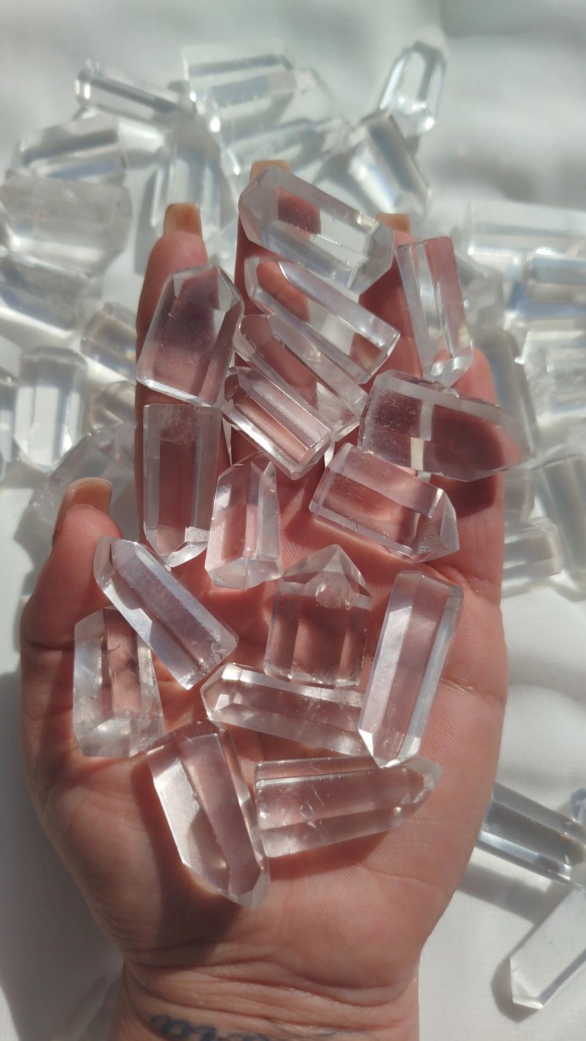 Puntas con base cuarzo cristal
