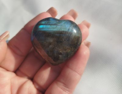 Corazon pulido labradorita 30g