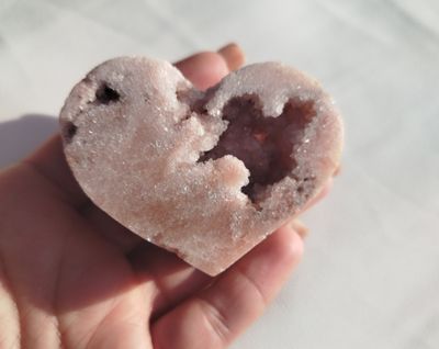 Corazón Amatista rosa 125g