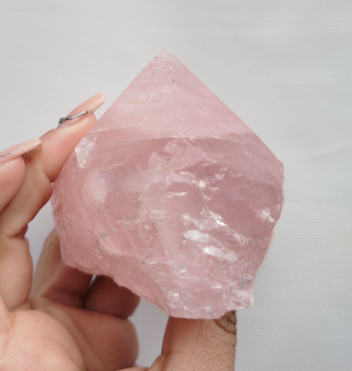 Punta guardiana cuarzo rosa 266grs