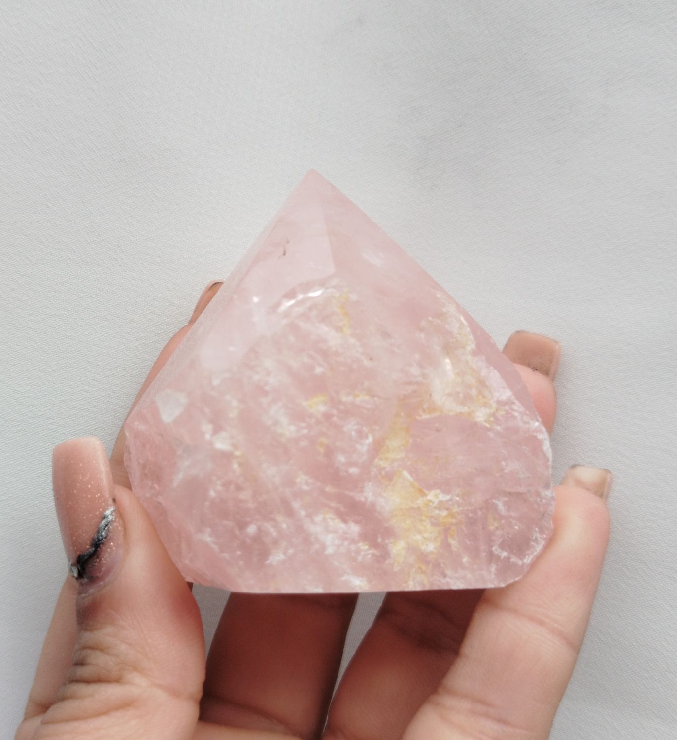 Punta guardiana cuarzo rosa 110grs