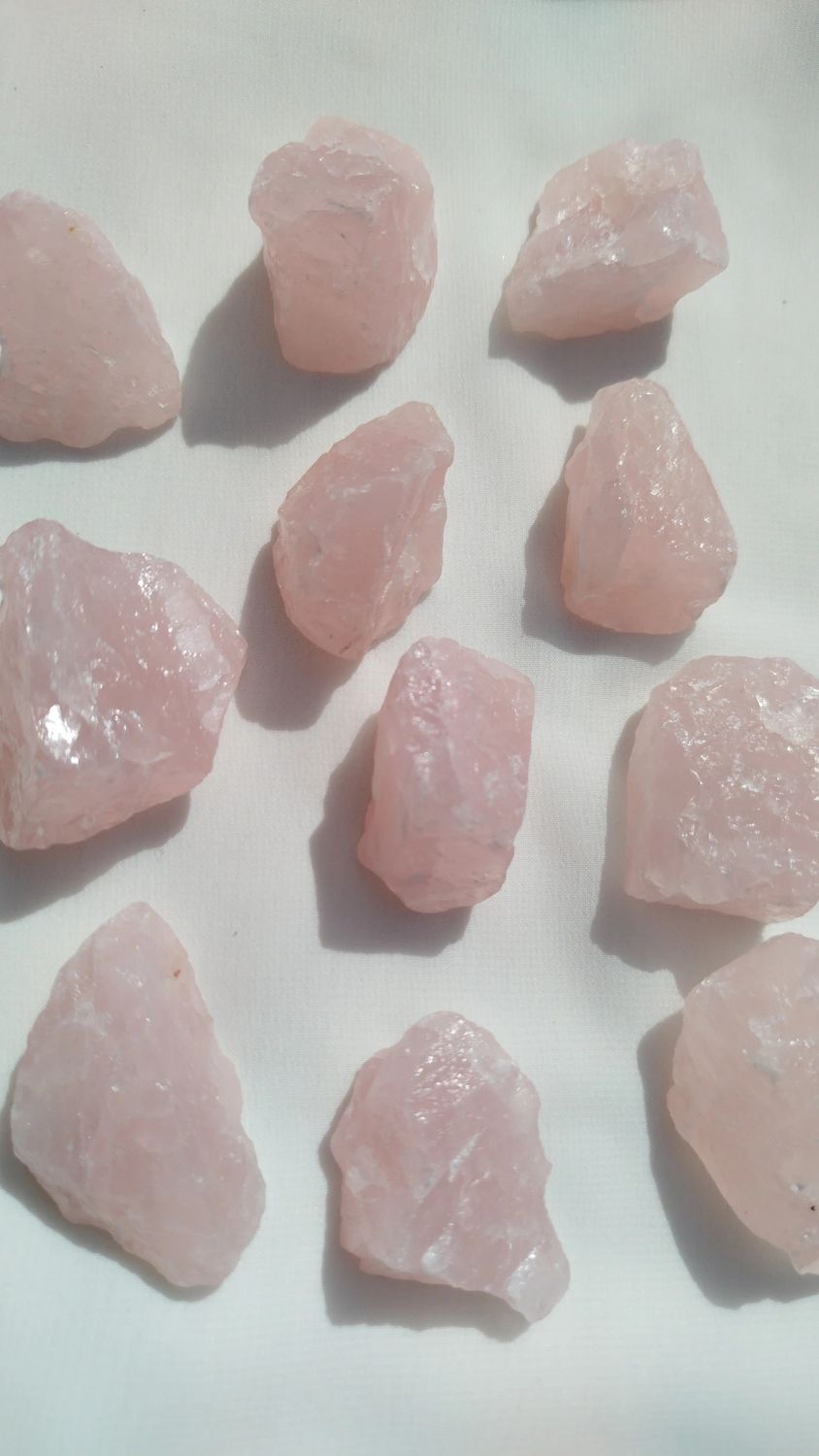 Cuarzo rosa premium en bruto por 100grs