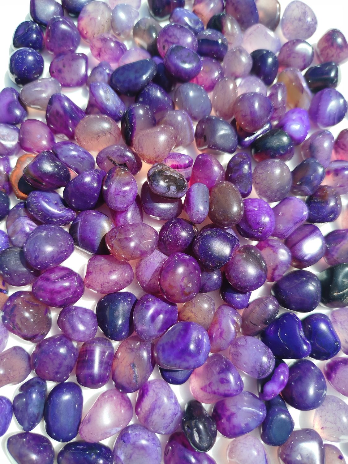 Agata violeta rolada por 100grs