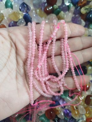 Tiras Donitas Facetadas 3mm rosas